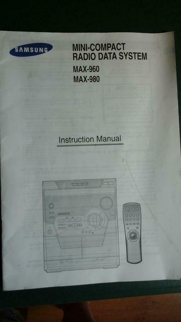 manuel d'installation chaîne Hifi Samsung  MAX960/980, TV, Hi-fi & Vidéo, Chaîne Hi-fi, Enlèvement ou Envoi, Comme neuf, Autres marques