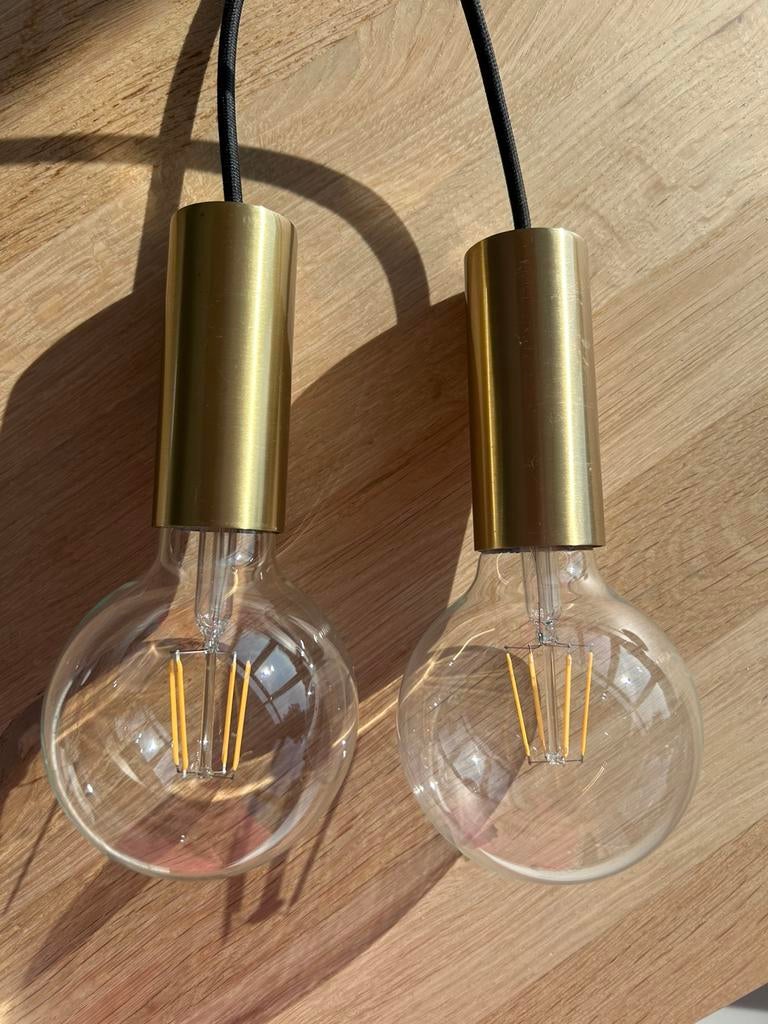 2x lucide LED hanglamp Droopy GOUD, Enlèvement ou Envoi, Comme neuf, Métal, 75 cm ou plus