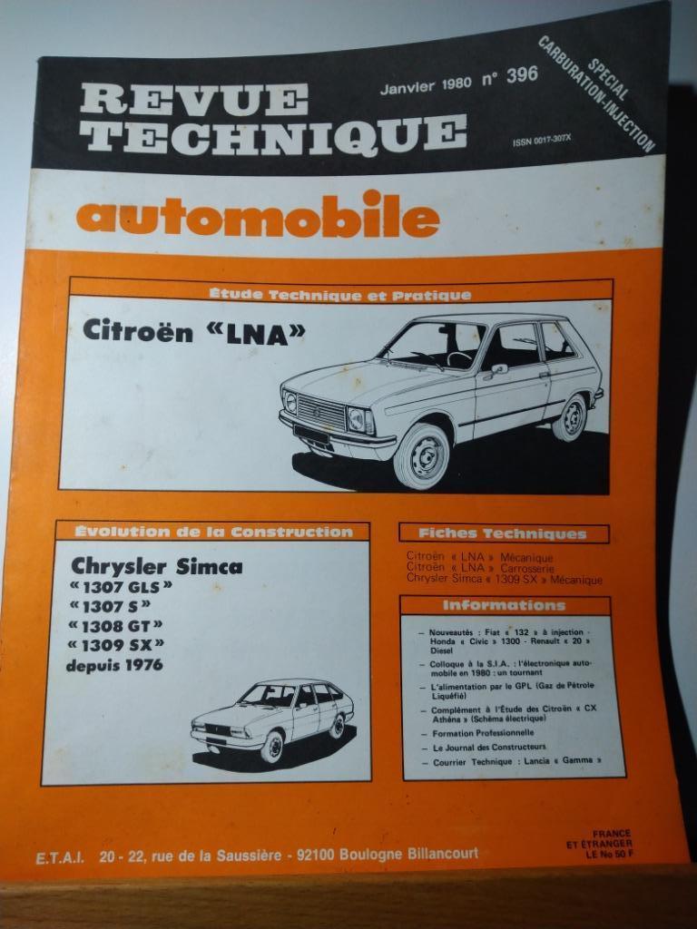 RTA - Citroen LNA - Revue technique automobile - n 396, Envoi