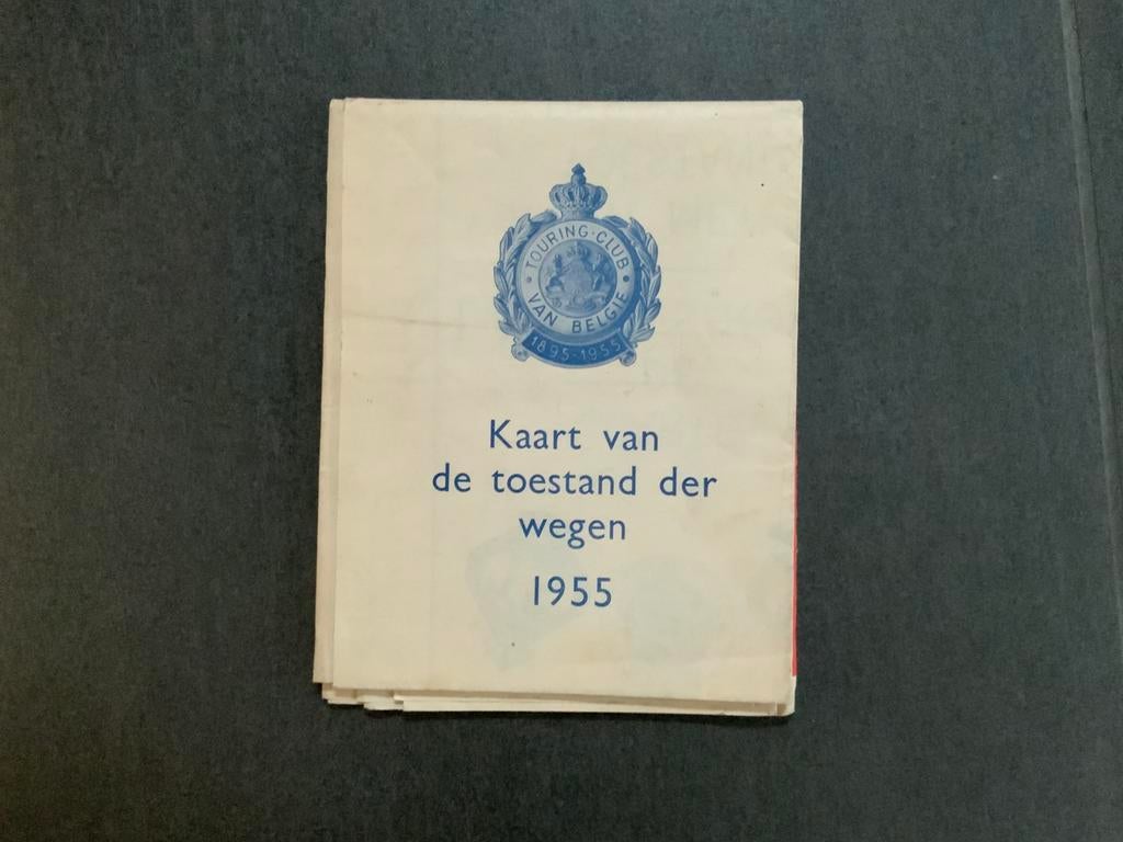 Zeldzame Purfina wegenkaart van België 1955, Ophalen of Verzenden, Zo goed als nieuw, België