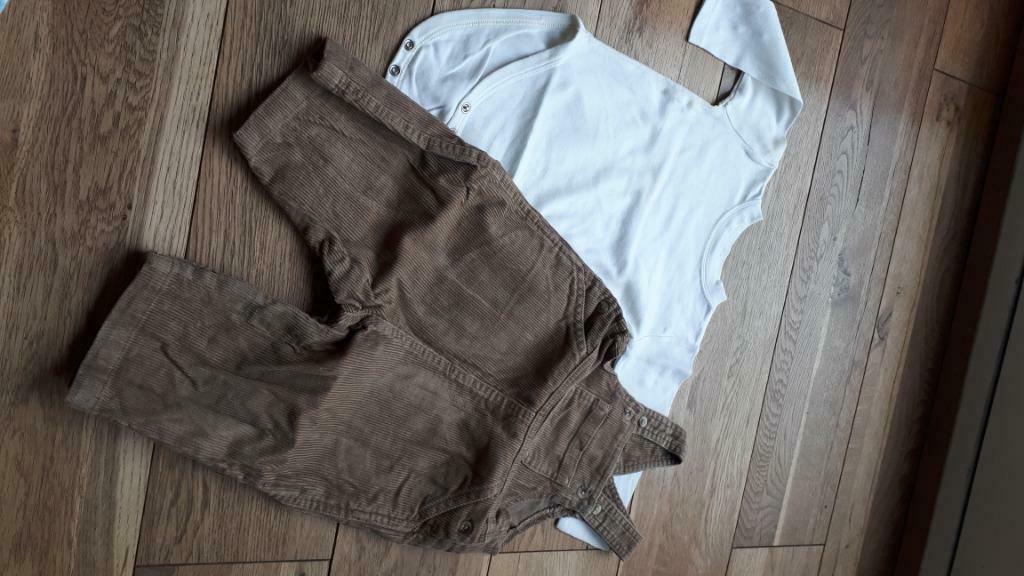 Ensemble body et salopette 6-9 mois, Ophalen, Gebruikt, Jongetje, Pakje