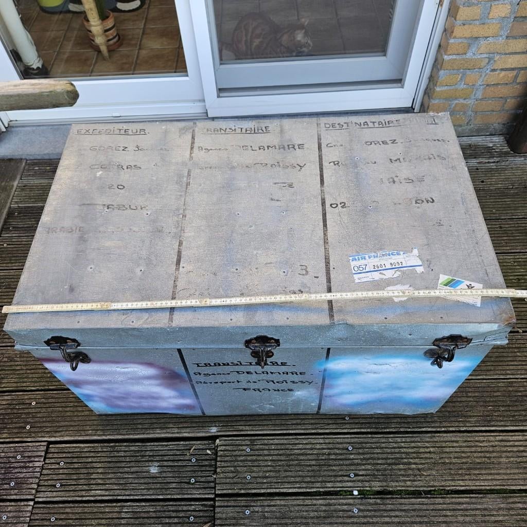 Grote kist alluminium, Huis en Inrichting, Woonaccessoires | Kisten, Ophalen, Overige materialen