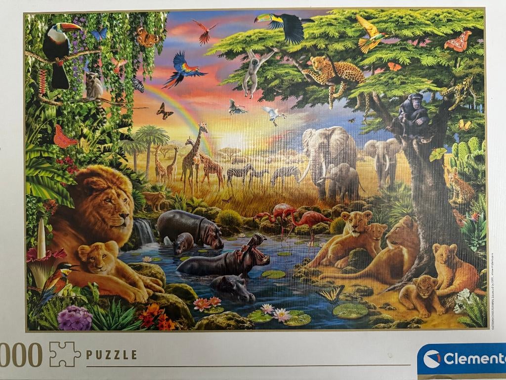Puzzle:Le rassemblement africain - 2000 pièces, Verzenden, Meer dan 1500 stukjes, Zo goed als nieuw, Legpuzzel