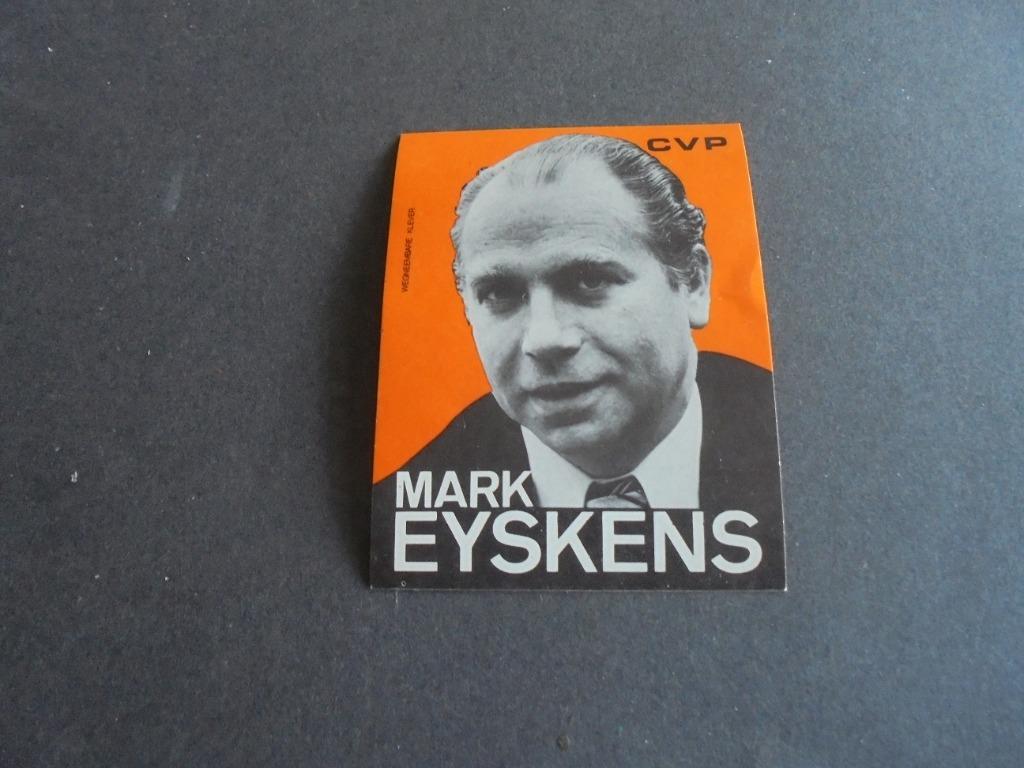 Sticker : Mark Eyskens CVP, Verzenden, Nieuw, Film, Tv of Omroep