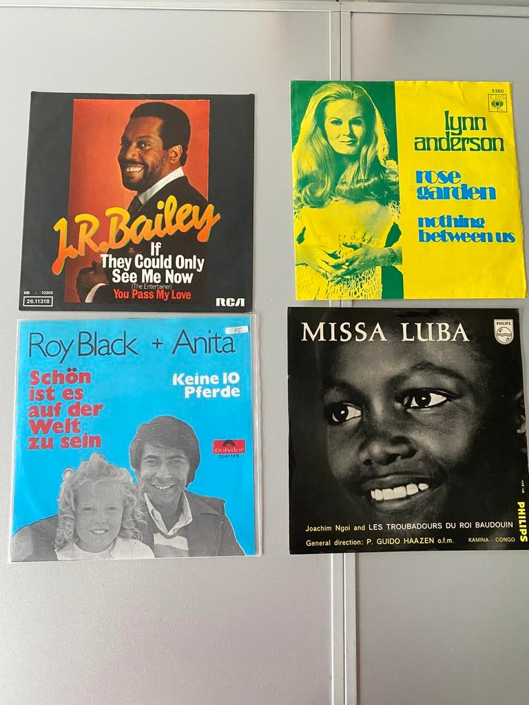 🍄 4 vinyl platen 45 toeren, Cd's en Dvd's, Ophalen of Verzenden, Zo goed als nieuw