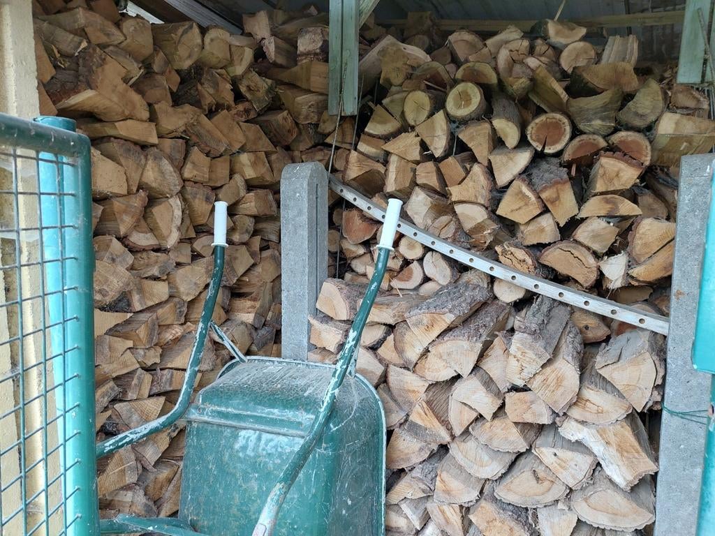 eik 2 jaar gedroogd gezaagd en gekloven 30-35 cm, Enlèvement