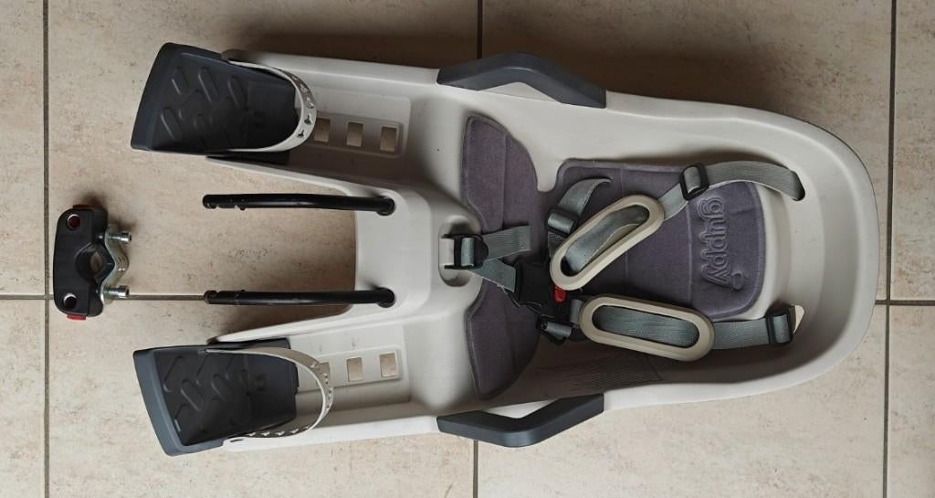babyfietszitje beige bagagerekhouder Gruvi, Fietsen en Brommers, Fietsaccessoires | Fietsstoeltjes, Ophalen, Achterzitje, 0 t/m 18 kg