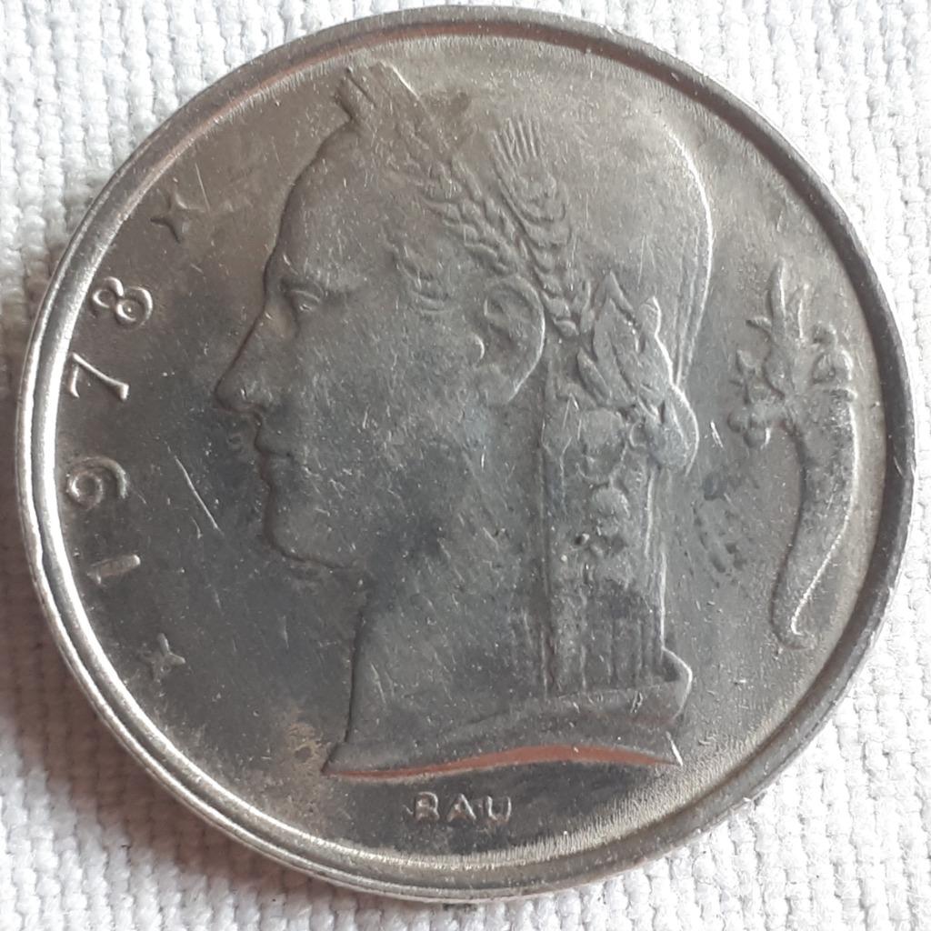 BELGIË / BELGIQUE :PRACHTIGE 5 FRANCS 1978 FR, Postzegels en Munten, Munten | België, Verzenden, Metaal, Losse munt