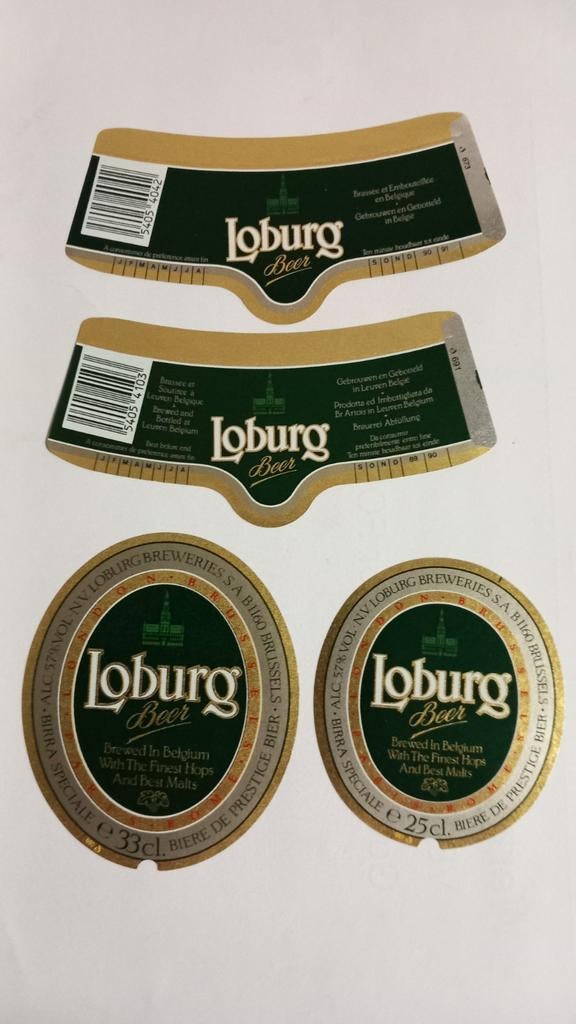 Loburg,  etiketten (159), Verzamelen, Biermerken, Ophalen of Verzenden, Zo goed als nieuw
