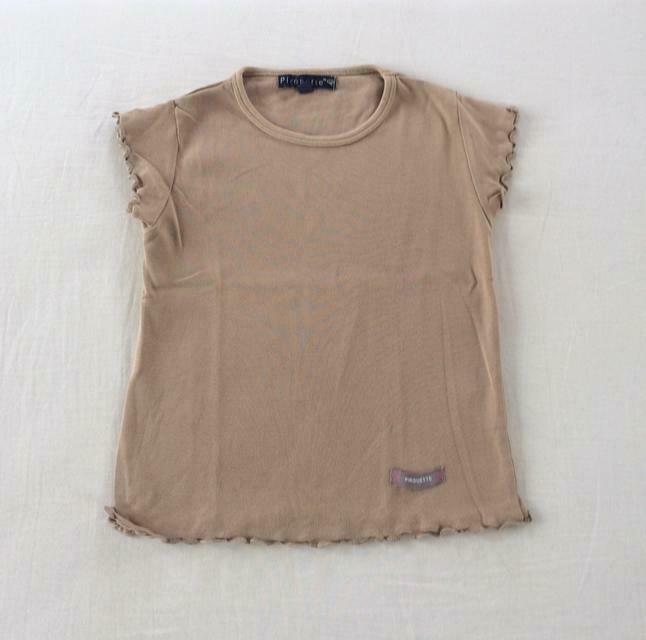 effen meisjes t-shirtje Pirouette 116 t-shirt zandkleurig, Gebruikt, Meisje, Ophalen of Verzenden, Shirt of Longsleeve