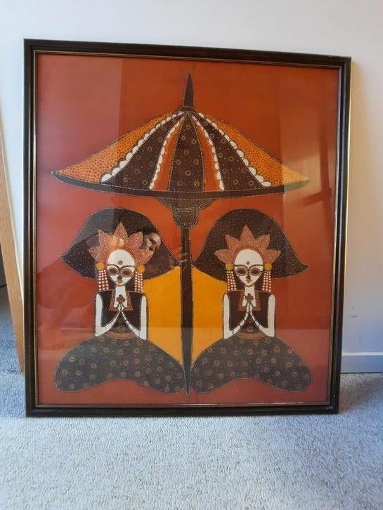 Grote ingekaderde batik, Enlèvement