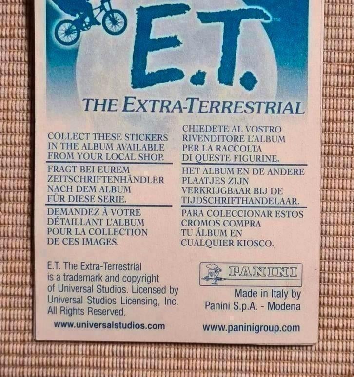 Panini "E.T.", Ophalen of Verzenden