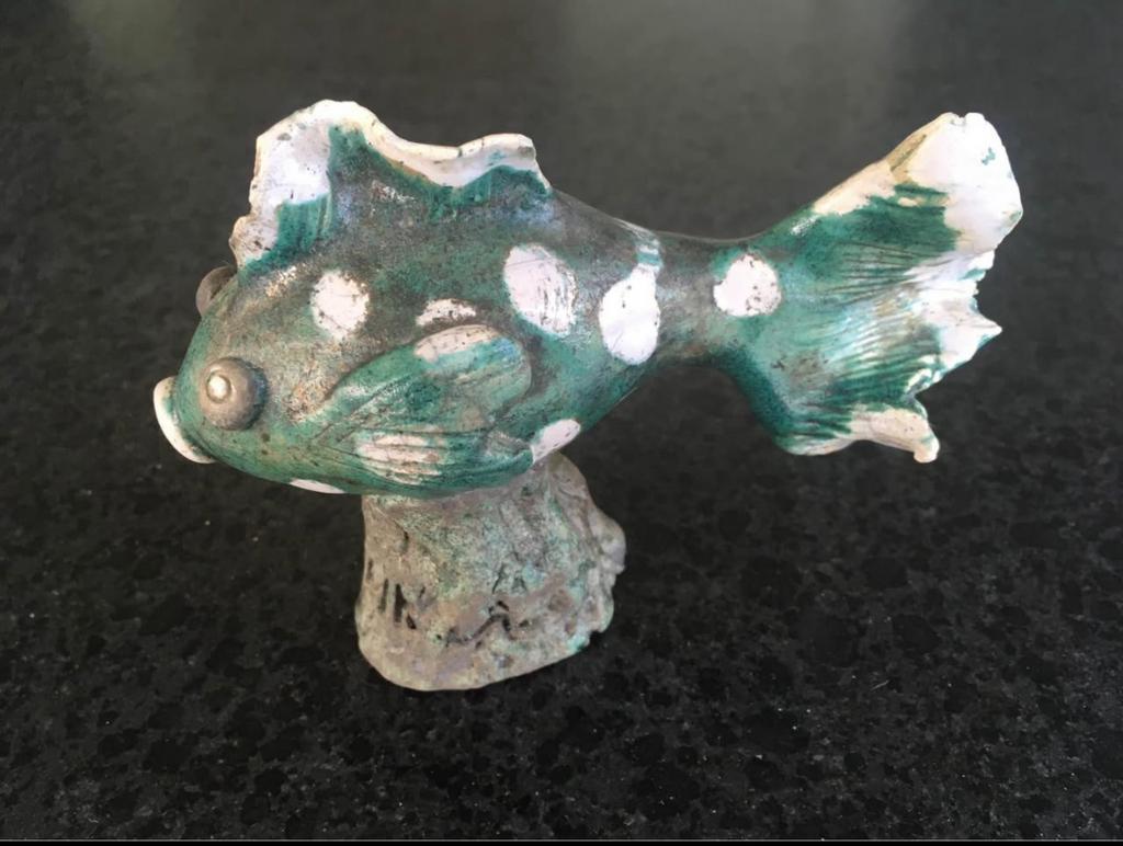 Poisson en céramique de fabrication artisanale, Maison & Meubles, Enlèvement, Comme neuf