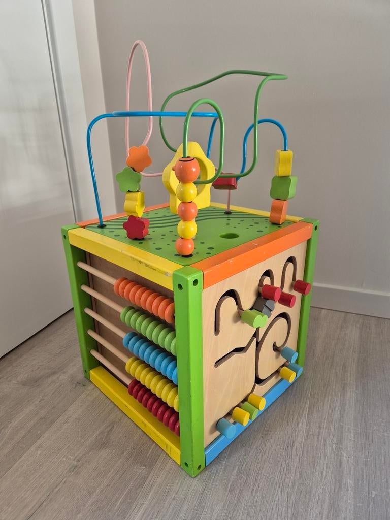 Activiteitenkubus, Kinderen en Baby's, Speelgoed | Houten speelgoed, Ophalen, Gebruikt, Overige typen