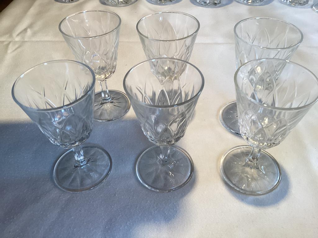 6 mooie geslepen glaasjes, Ophalen of Verzenden