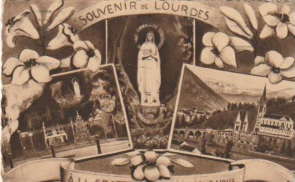 LOURDES  SOUVENIR DE LOURDES  1950  CARTE POSTALE, Enlèvement ou Envoi, 1940 à 1960, Affranchie, France