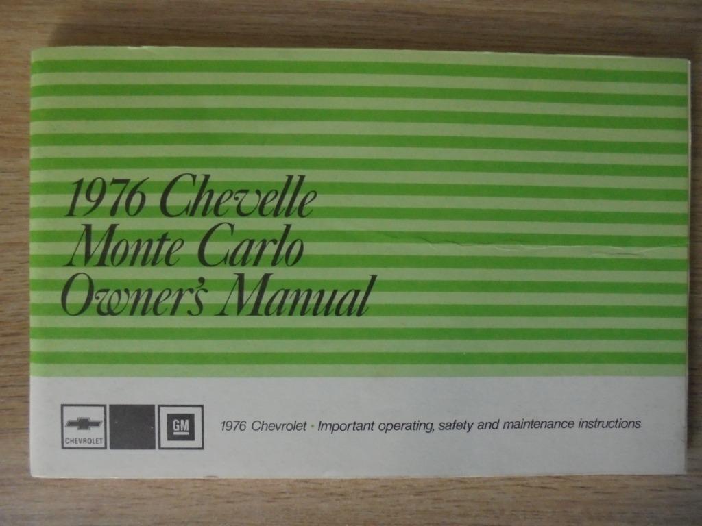 1976 Chevrolet Chevelle & Monte Carlo. Orig. Owner's Manual., Ophalen of Verzenden