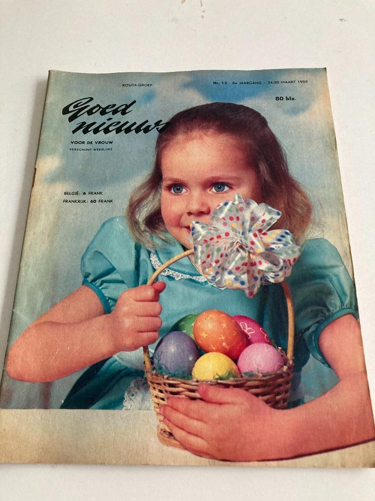 " Goed Nieuws " nr 13 1959 : Pasen, Romy, Reclame Maizena,, Enlèvement ou Envoi, 1940 à 1960, Journal ou Magazine