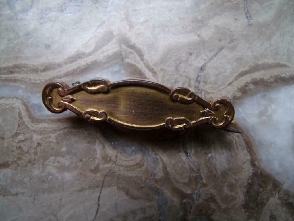 MOOIE OUDE BROCHE uit de jaren 20 in verguld ORIA, Verzamelen, Ophalen of Verzenden, Gebruikt, Overige onderwerpen, Speldje of Pin