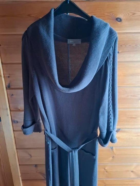 Gebreide jurk met speciale mouw en mooie rolkraag, Ophalen, Bruin, JBC, Maat 46/48 (XL) of groter