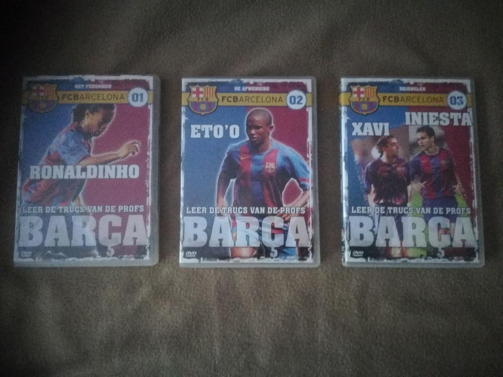 3x DVD's Barcelona, Cursus of Instructie, Voetbal, Alle leeftijden, Ophalen of Verzenden