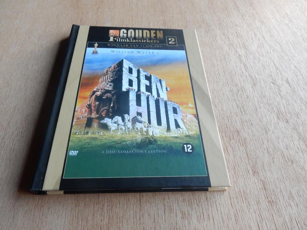 nr.1197- Dvd: ben-hur - gouden filmklassieker- 1959, CD & DVD, DVD | Classiques, Comme neuf, Drame, 1940 à 1960, À partir de 12 ans