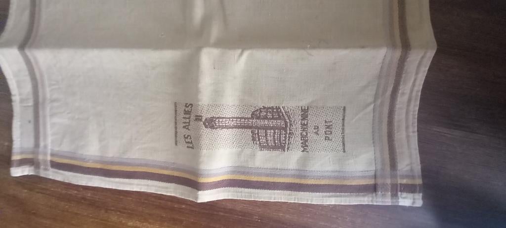 Serviette de service Brasserie des Alliés,, Enlèvement