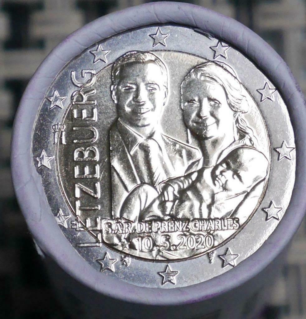 2 Euros Luxemburg 2020 UNC Geboorte van Prins Charles - Re, Postzegels en Munten, Bankbiljetten | Europa | Niet-Eurobiljetten