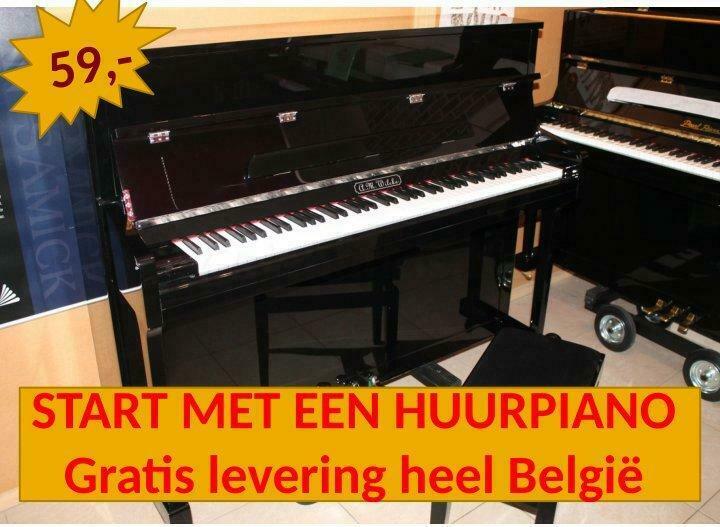 Nieuwe huurpiano Vandaag besteld = Vandaag geleverd !, Muziek en Instrumenten, Ophalen, Zwart, Nieuw, Piano