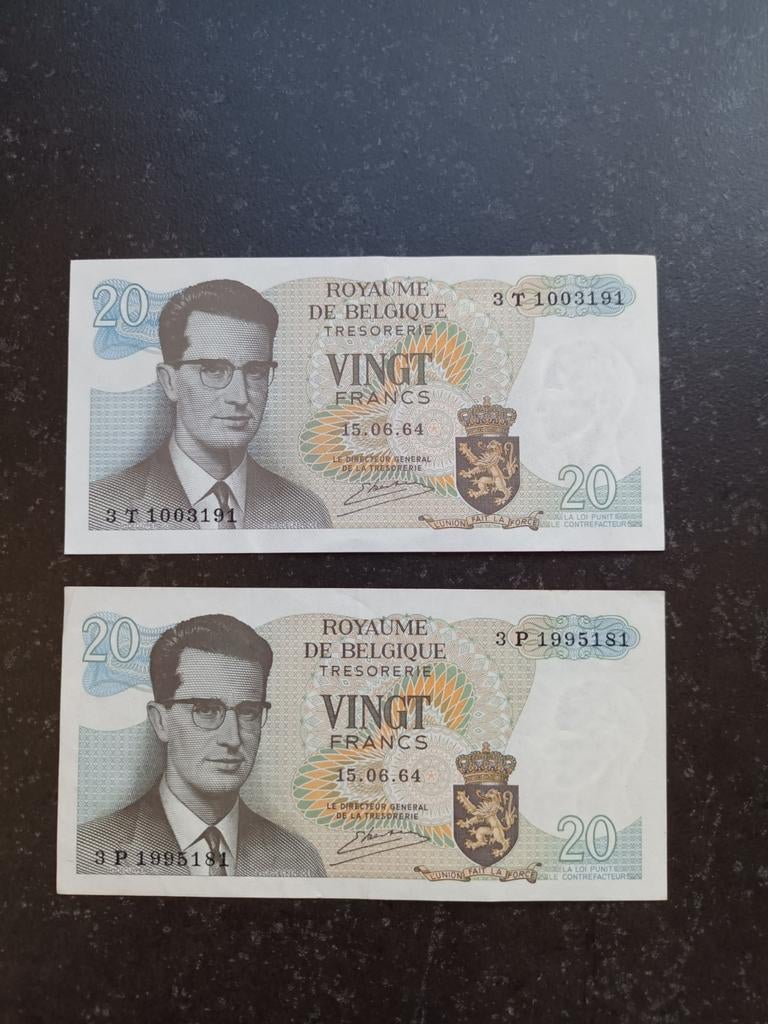 2 x 20 francs Kestens a 5€, Ophalen of Verzenden, Setje