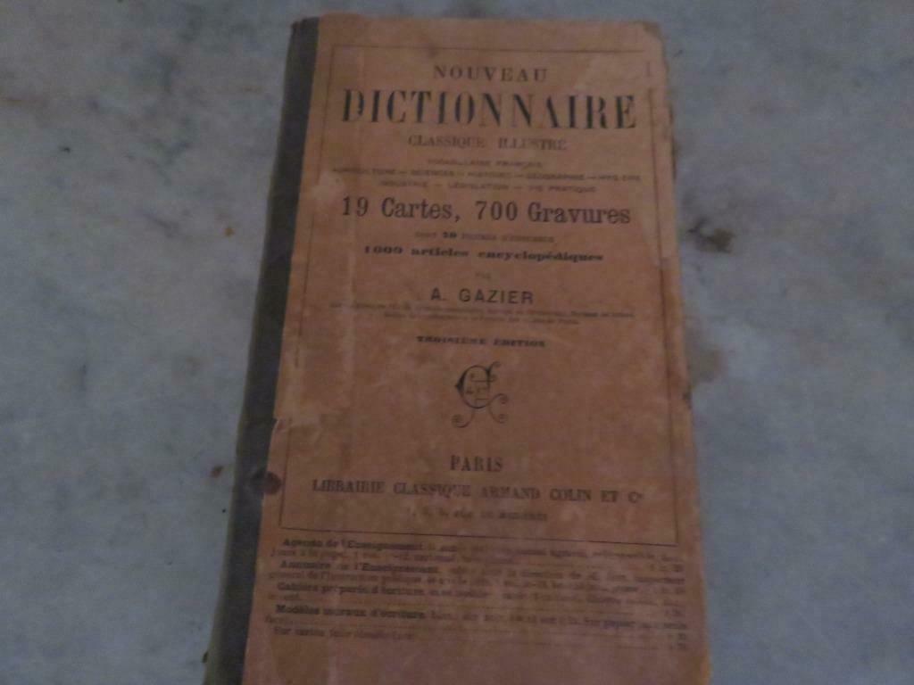 Un Gazier Nouveau Dictionnaire 1888, Livres, Encyclopédies, Enlèvement ou Envoi, Utilisé