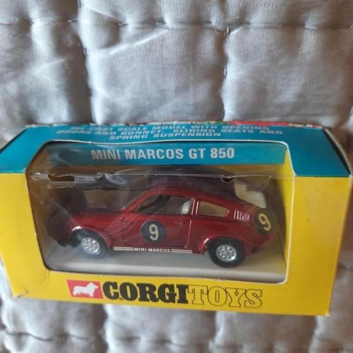 CORGI nr.341 : MINI MARCOS GT850*VINTAGE + EXTRA´S, Hobby en Vrije tijd, Modelauto's | 1:43, Nieuw, Auto, Corgi, Ophalen