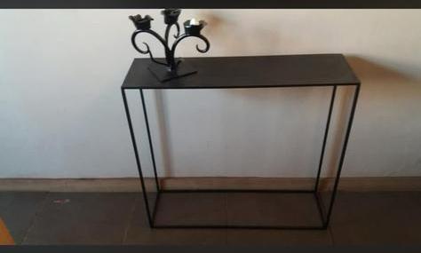 Console en acier patiné 1m/75h/25L, Neuf, 100 à 150 cm, 25 à 50 cm, Enlèvement