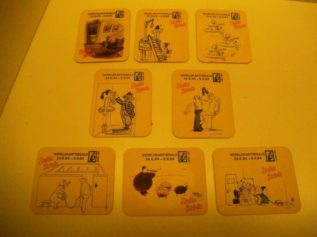Lot 8 tickets bière World Kartoenale 1984 (Collect-055), Enlèvement ou Envoi, Comme neuf