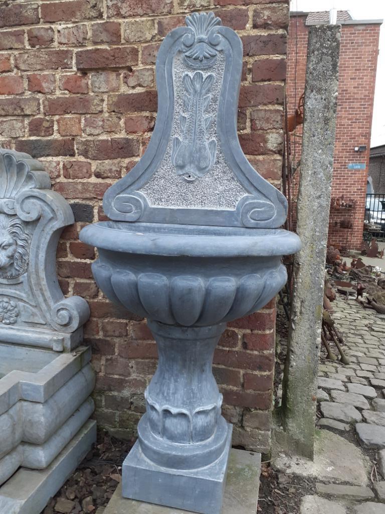 Prachtige blauwe stenen fontein, Ophalen, Gebruikt, Hardsteen, Fontein
