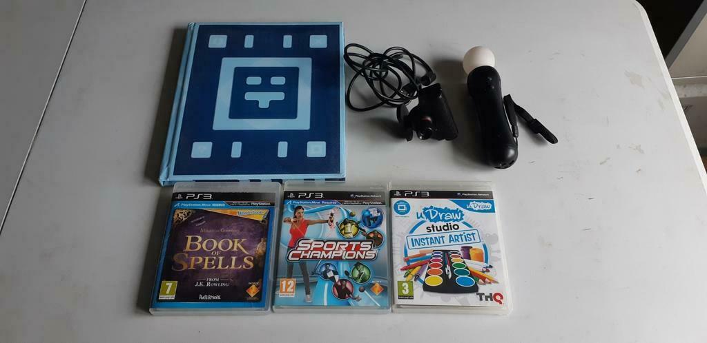 PlayStation Move Set Te Koop met 3 spelletjes, Ophalen of Verzenden, Zo goed als nieuw