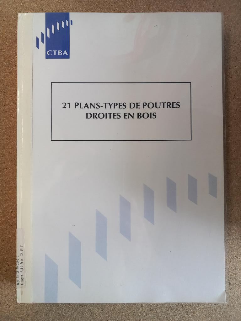 21 PLANS-TYPES DE POUTRES DROITES EN BOIS, Enlèvement, Comme neuf, 250 cm ou plus, Poutres