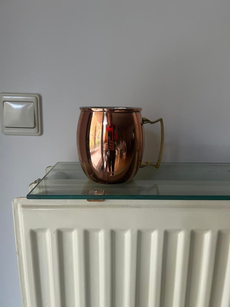 Beker voor bv cocktail Moscow Mule H9cm, Ophalen, Gebruikt