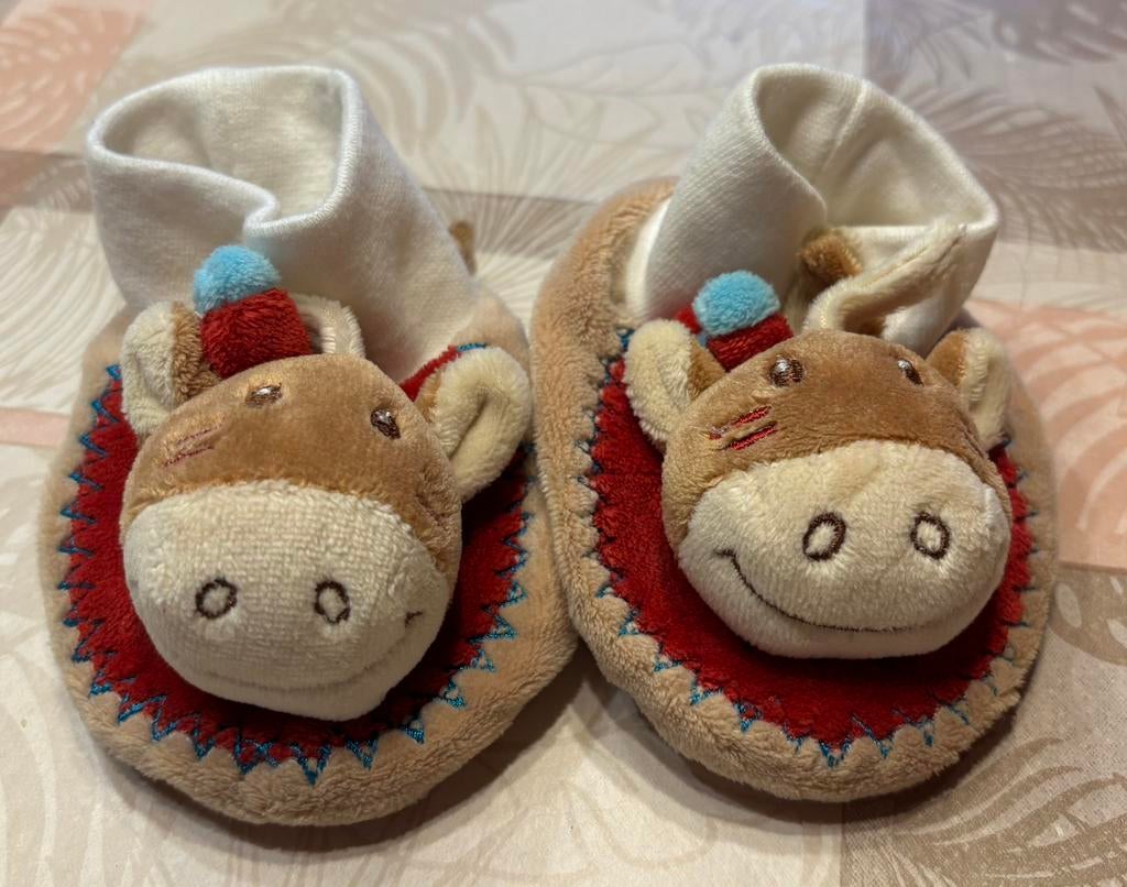 Noukies baby slofjes maat 17/18., Garçon ou Fille, Enlèvement ou Envoi, Comme neuf, Pantoufles