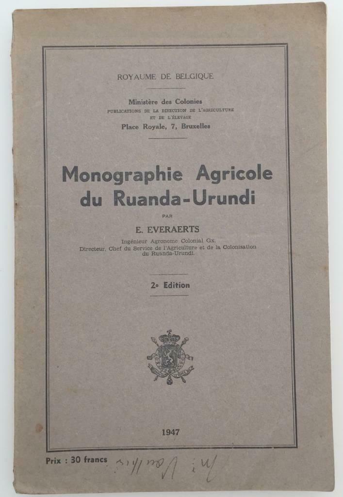 Monographie Agricole du Ruanda-Urundi, Enlèvement ou Envoi