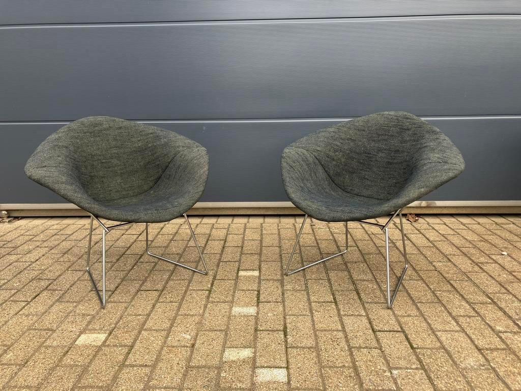 2 chaises originales Knoll Bertoia Diamond, Enlèvement ou Envoi, Togo mah jong vitra cassina b&b italia sede artifort leolux