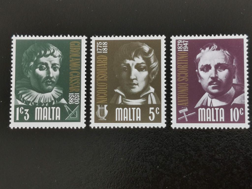 Malte 1974 - Maltesers célèbres **, Enlèvement ou Envoi, Malte, Non oblitéré