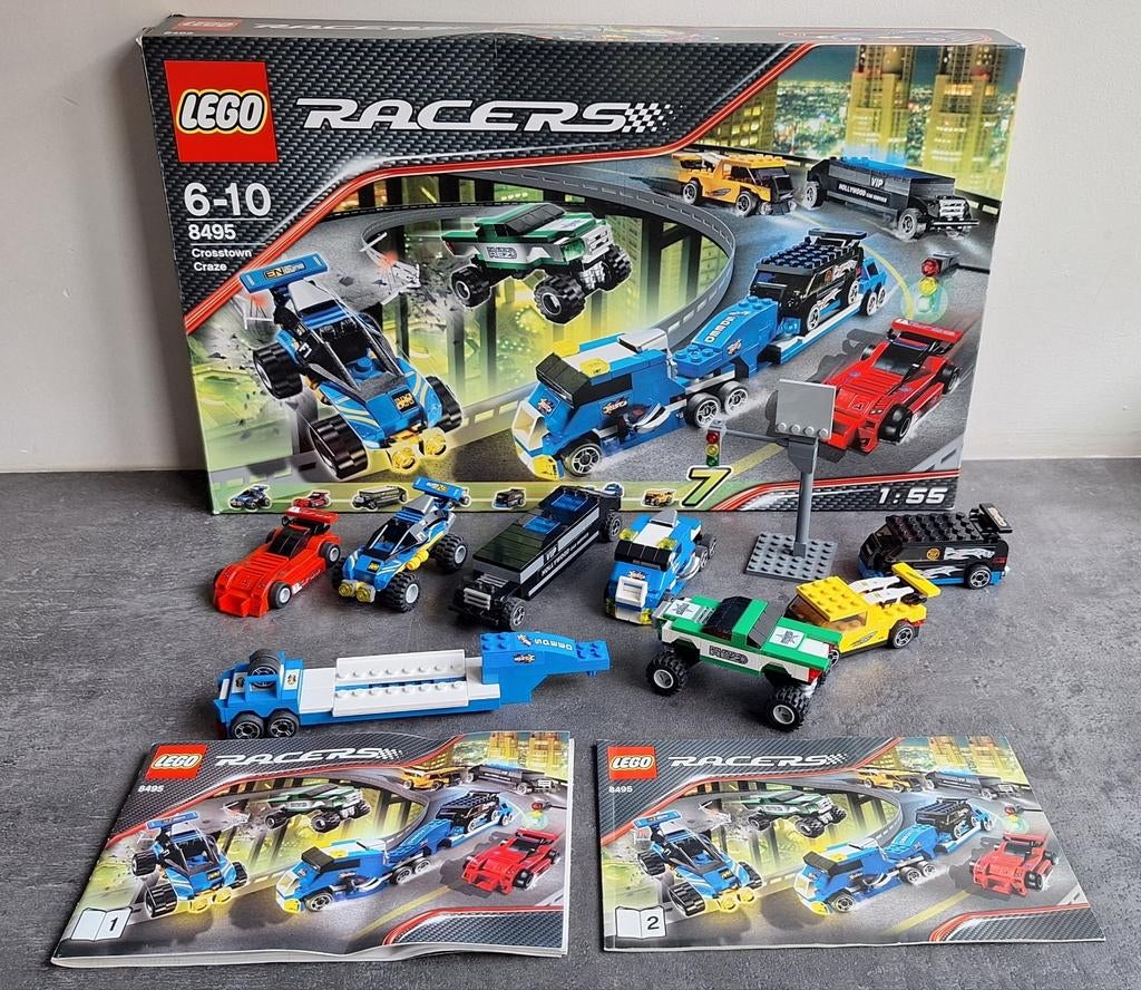 LEGO Racers 8495: Les voitures de tuning/cross en ville, Enlèvement ou Envoi, Comme neuf, Ensemble complet, Lego
