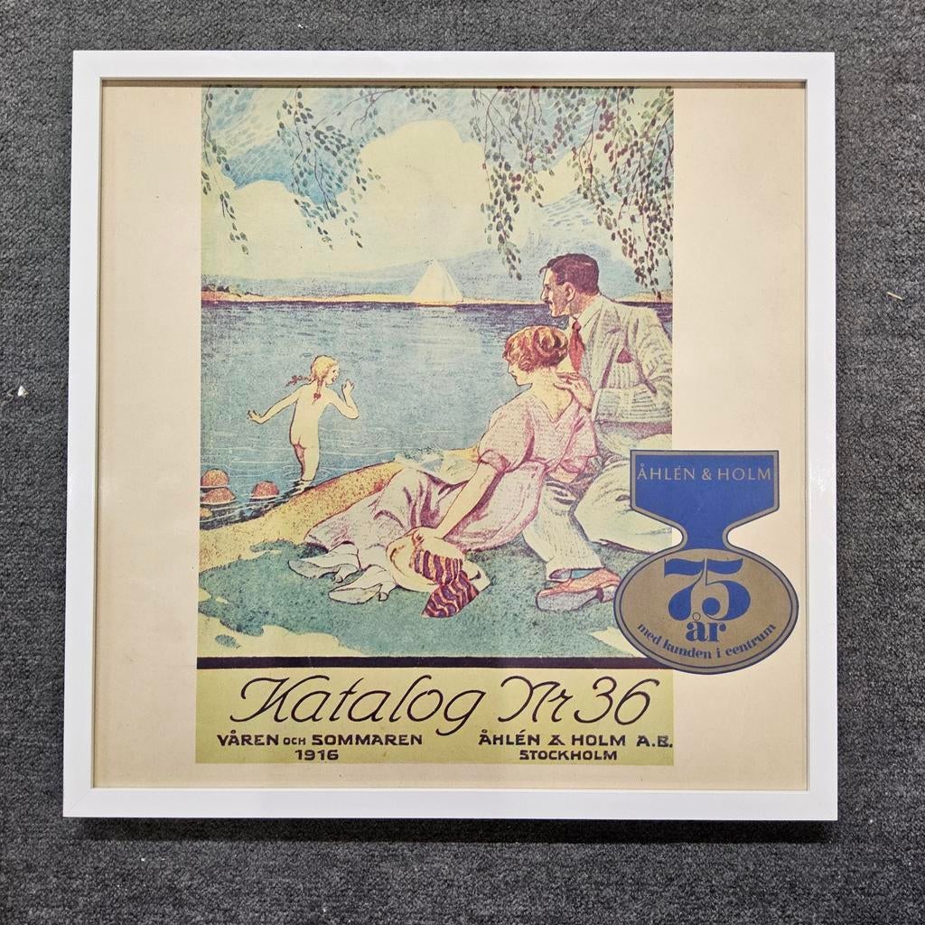 Zweedse art nouveau posters åhlen & Holm warenhuis catalogus, Verzamelen, Ophalen of Verzenden, Voor 1940, Zo goed als nieuw, Prent