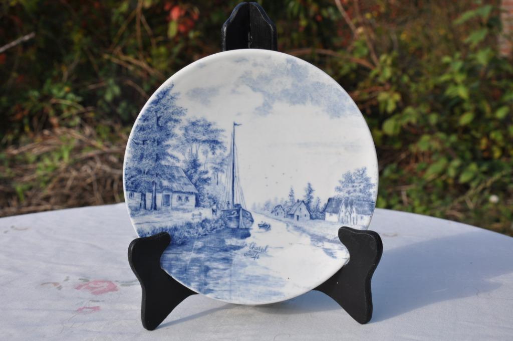 §  assiette murale decorative delft signé du chaspel(13), Enlèvement ou Envoi