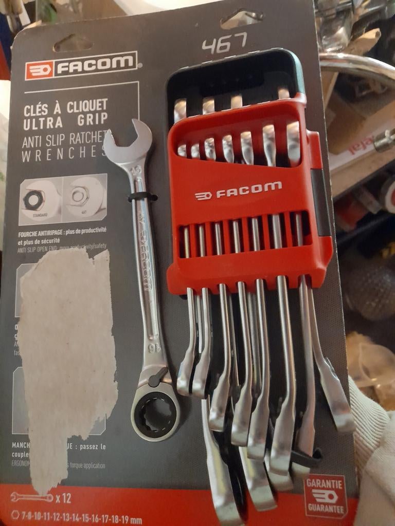 Facom 12 clés à cliquet ultra grip 7 à 19mm NEUVE, Enlèvement ou Envoi