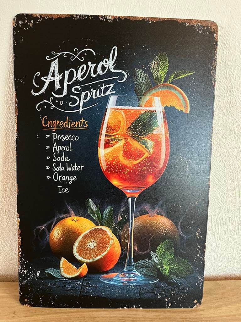 Plaque metallique aperol spritz, Enlèvement ou Envoi, Neuf
