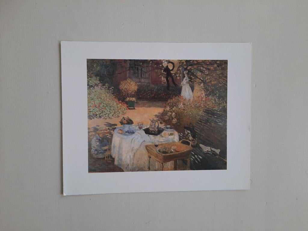Claude Monet / print / Le déjener, Antiek en Kunst, Ophalen