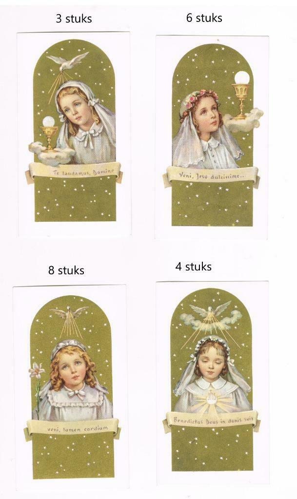 21 onbedrukte kommunie prentjes, Verzamelen, Bidprentjes en Rouwkaarten, Ophalen of Verzenden