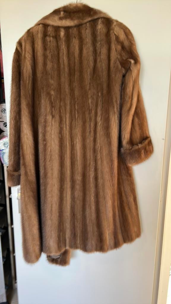Bontjas Vison Allongé, Bruin, Maat 46/48 (XL) of groter, Zo goed als nieuw, Ophalen